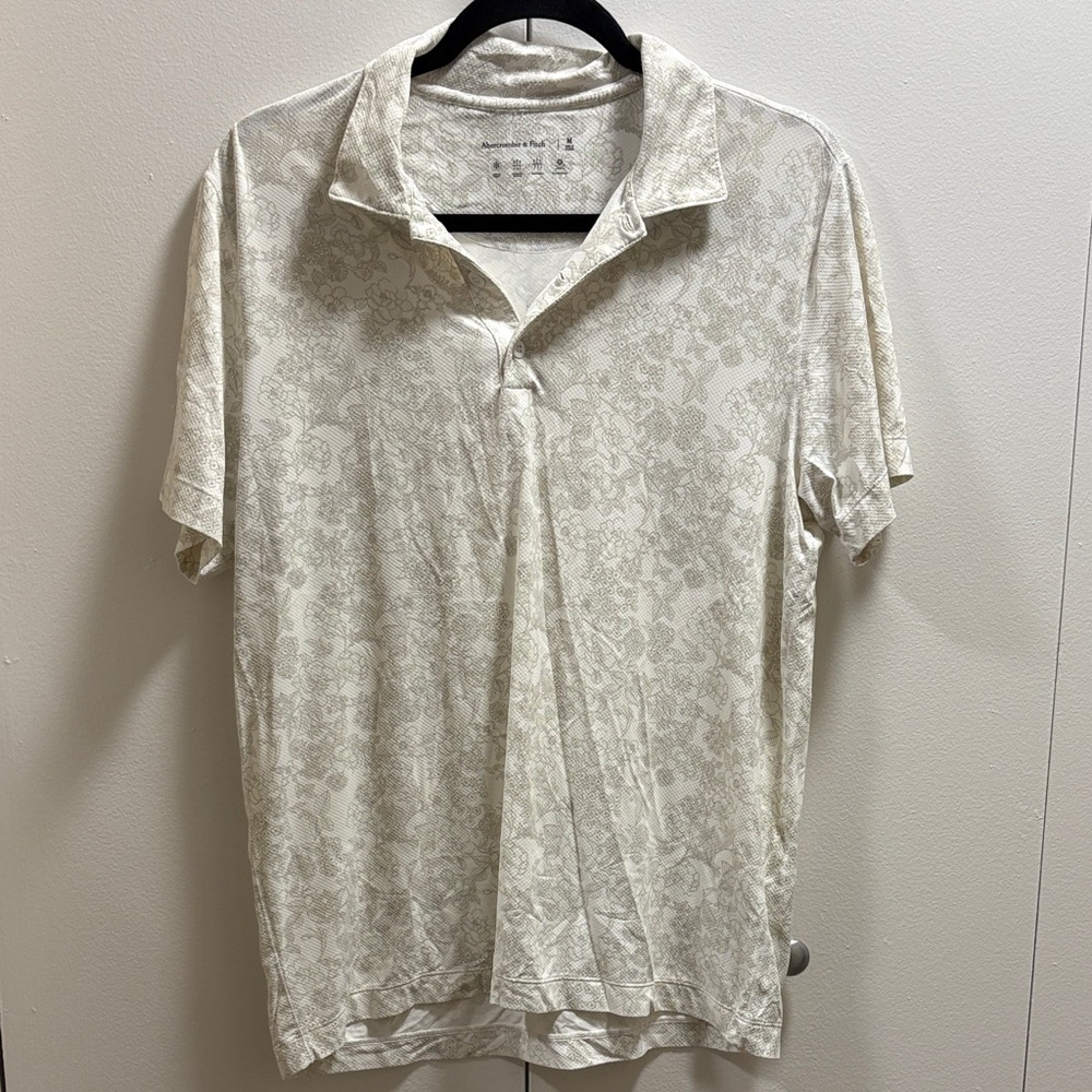 Abercrombie & Fitch Floral Patterned Polo Shirt